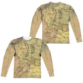 Lord Of The Rings Middle Earth Map (Front/Back Print) Men's Regular Fit Polyester Long-Sleeve T-Shirt